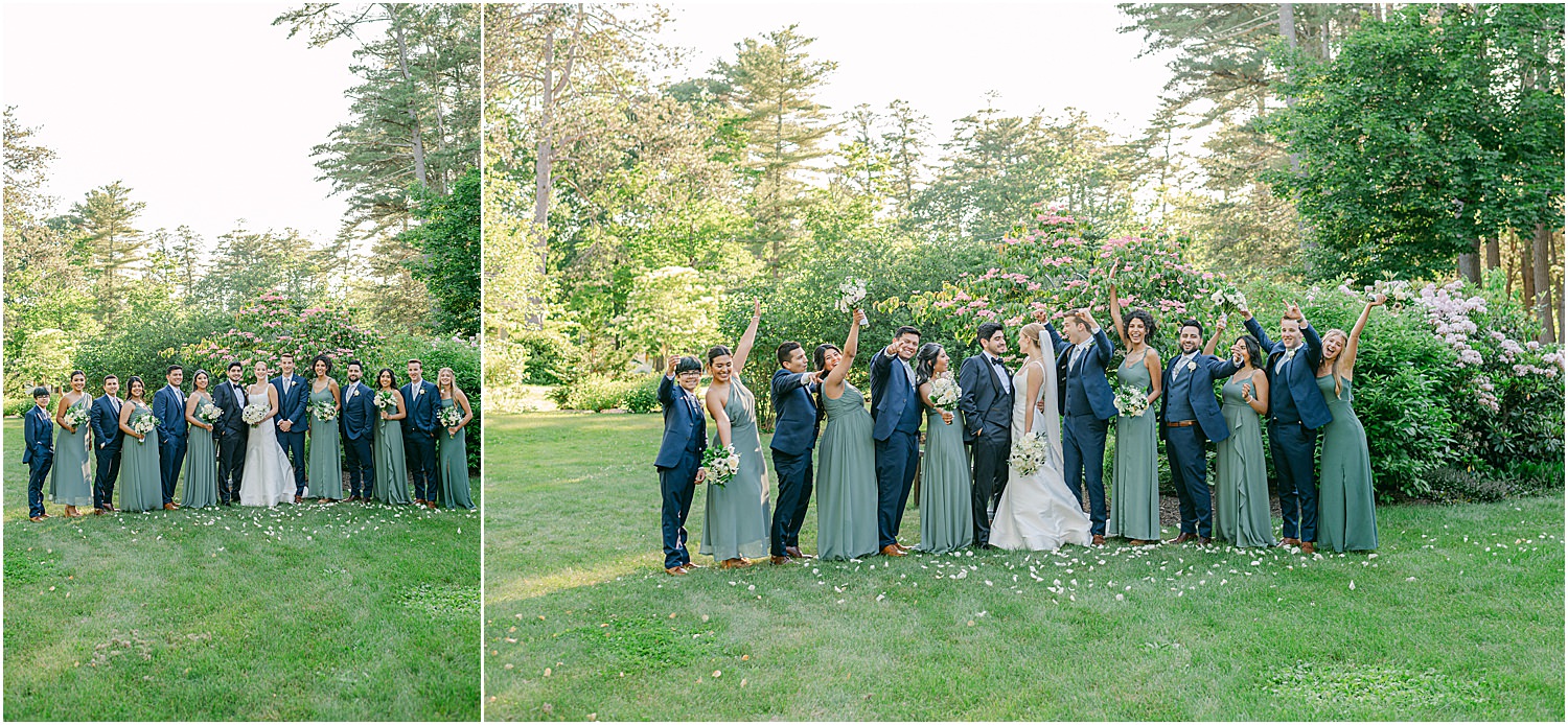 Wedding party celebrate with family and friends for Rachel Campbell Photography