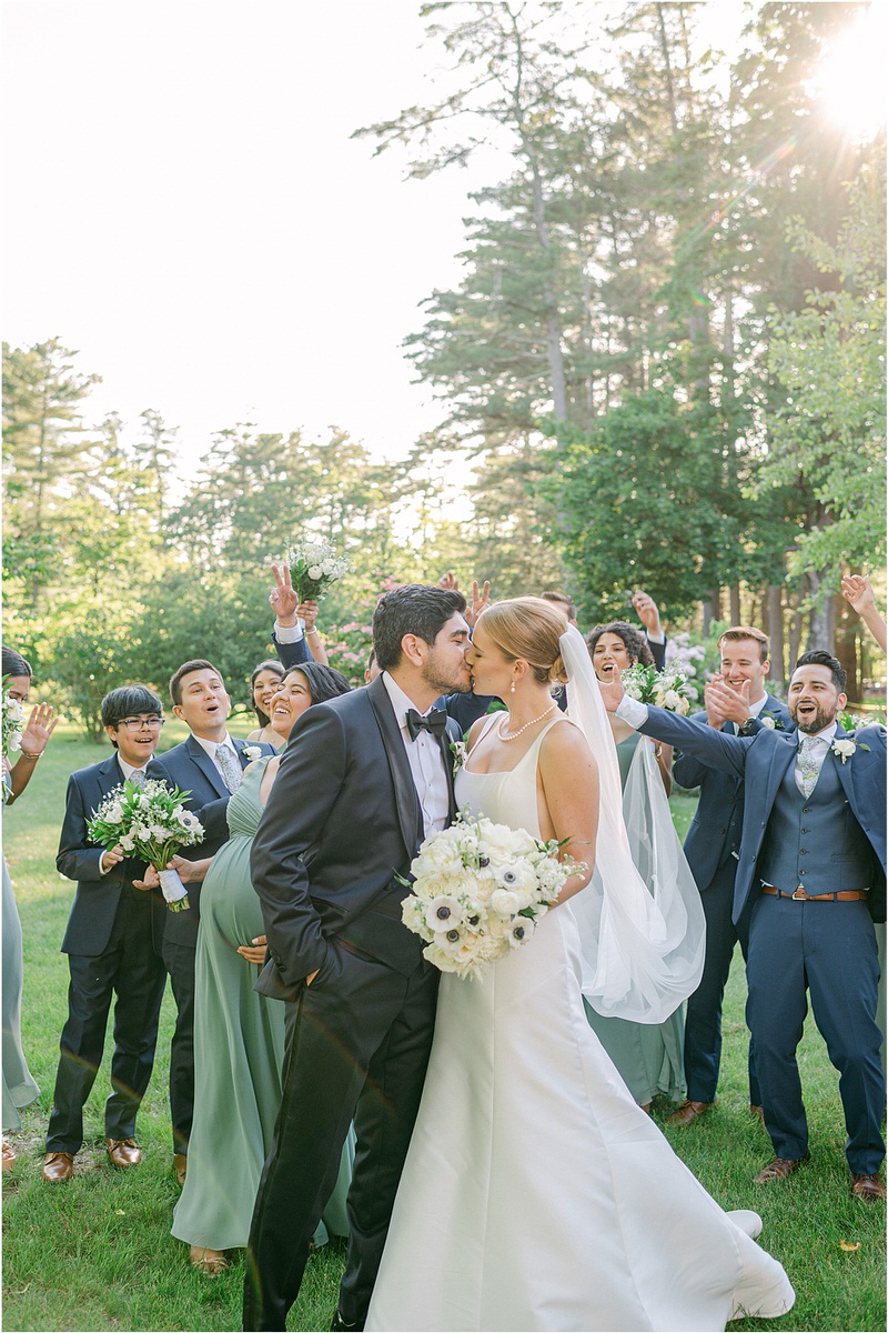Couple share a kiss for Rachel Campbell Photography