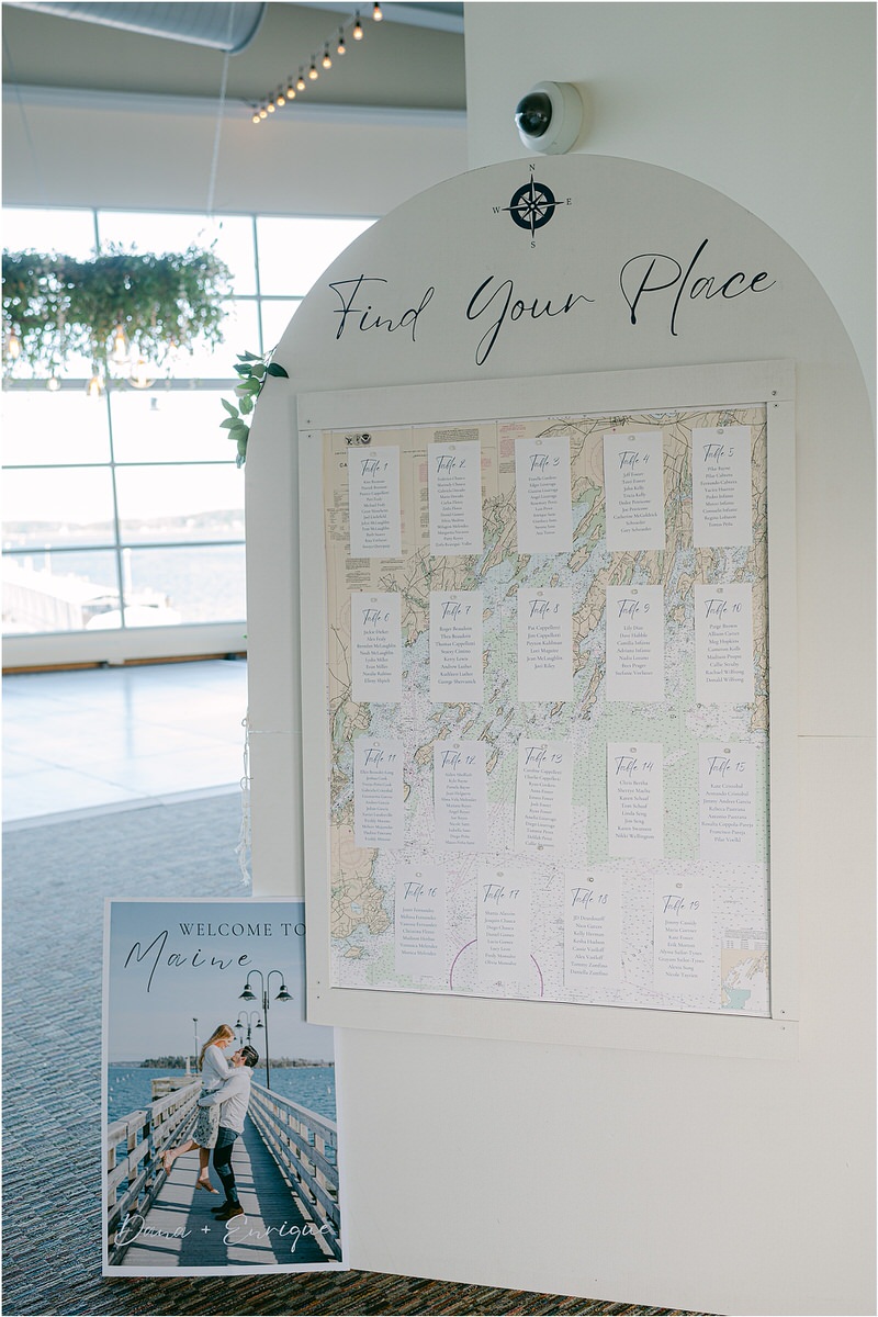 Wedding seating chart for Rachel Campbell Photography