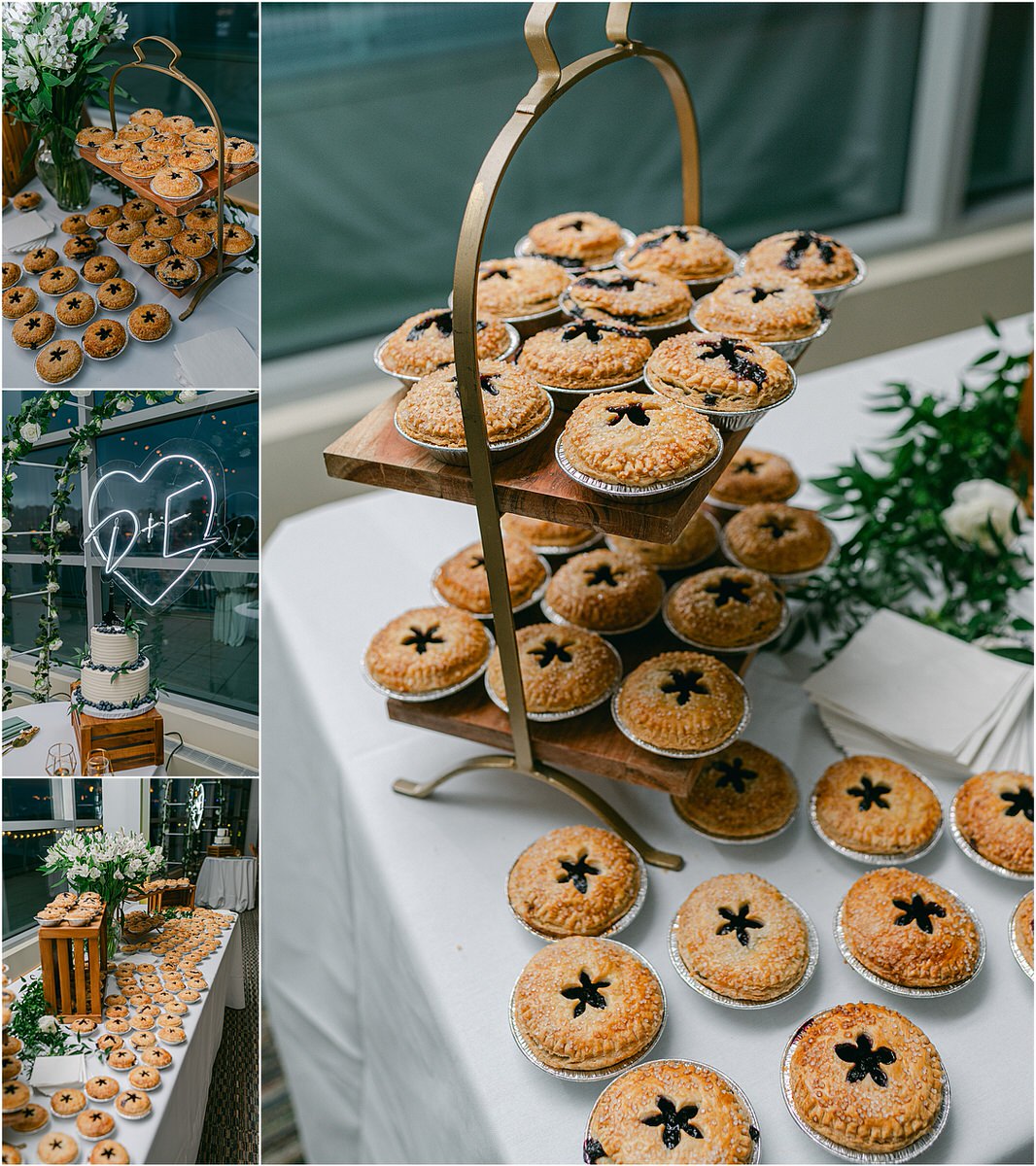 Delicious wedding day desserts for Rachel Campbell Photography