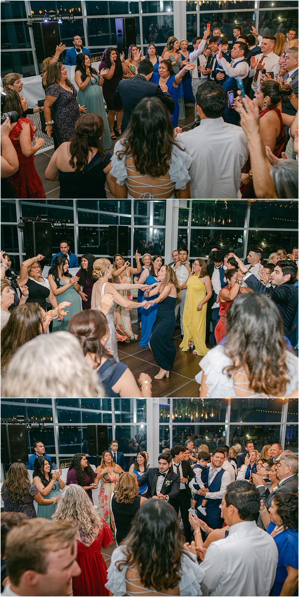 Wedding guests dance the night away by Rachel Campbell Photography