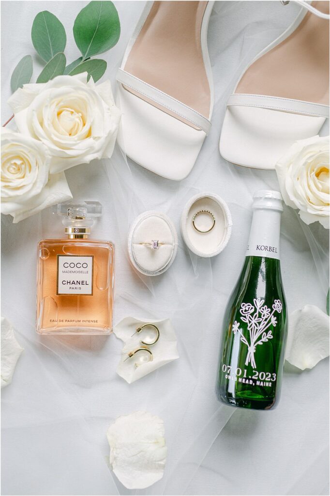 Stunning wedding day details for Owls Head, ME Wedding 