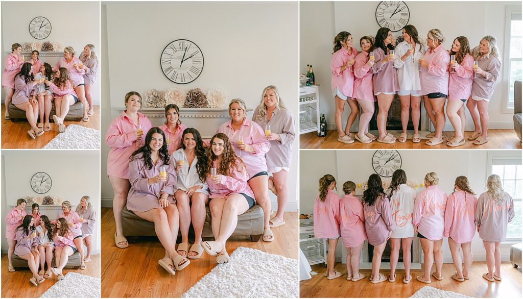 Family and friends get ready for Owls Head, ME Wedding 