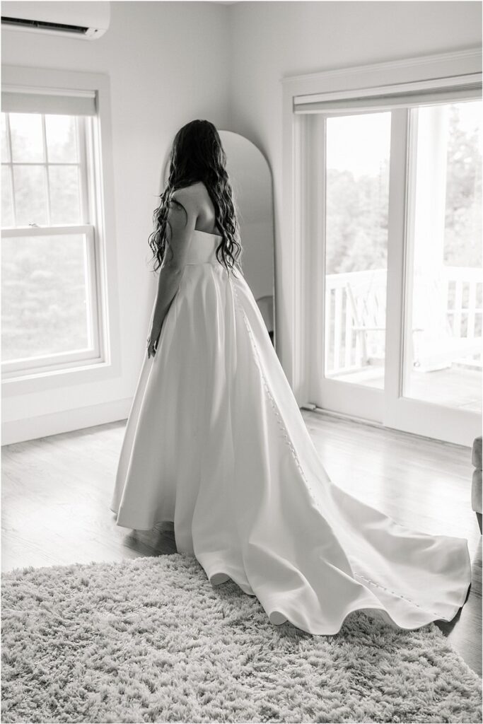 Stunning bridal gown for Owls Head, ME Wedding 