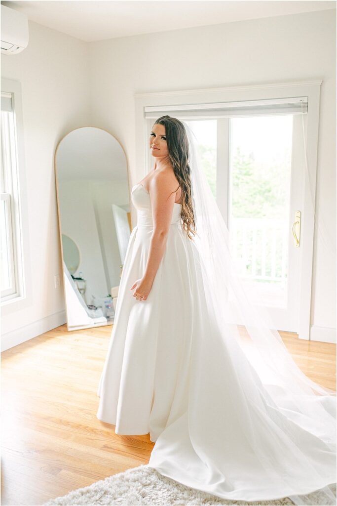 Bridal gown for Owls Head, ME Wedding 