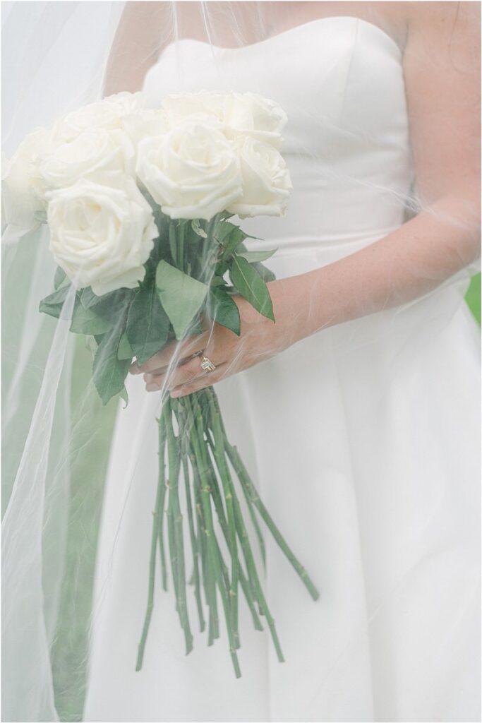 Stunning bridal bouquet for Summer Maine Wedding