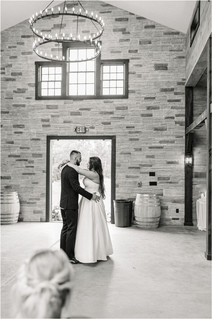 Couple share a dance for Rachel Campbell Photography