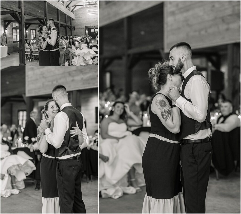 Mother and son dance together for Rachel Campbell Photography