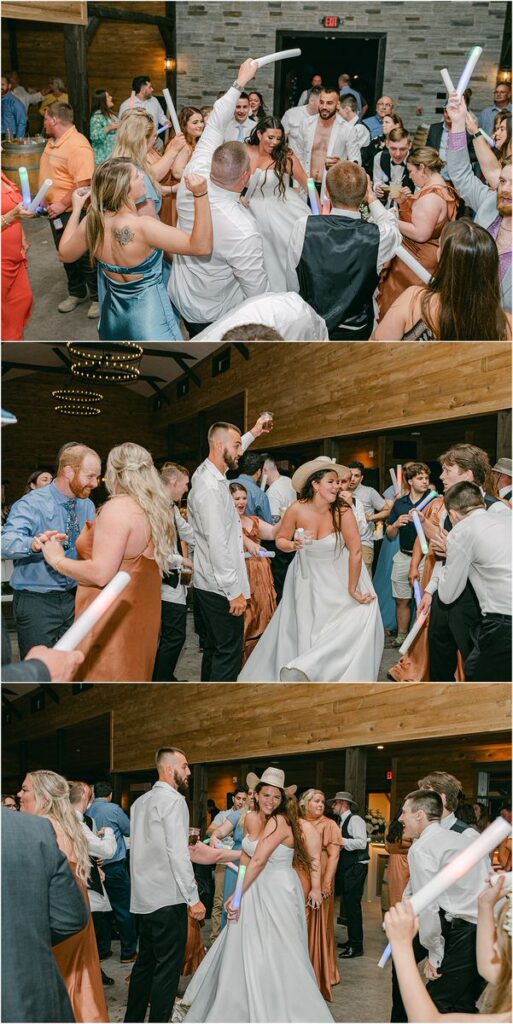 Family and friends on the dance floor for Rachel Campbell Photography