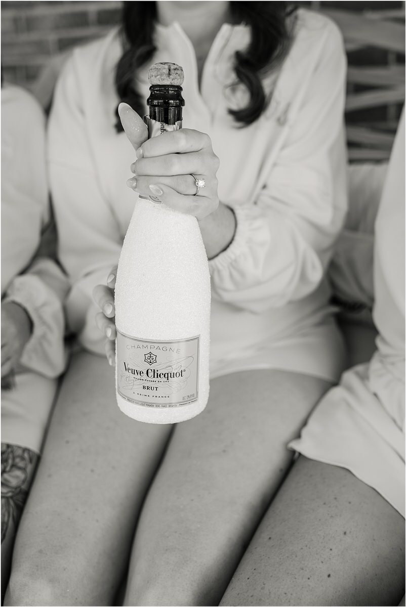 Champagne bottle for wedding at Bar Harbor Club