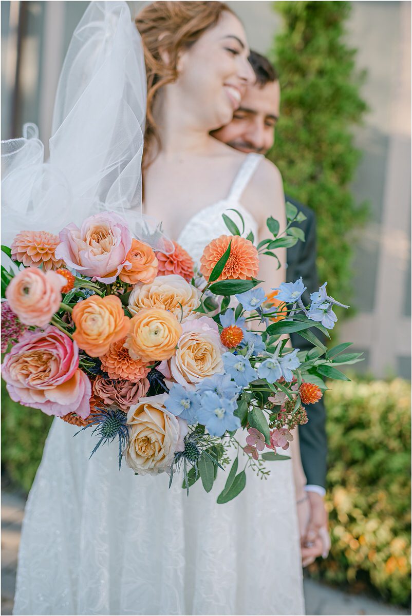 Stunning floral bouquet for Maine Fall Wedding