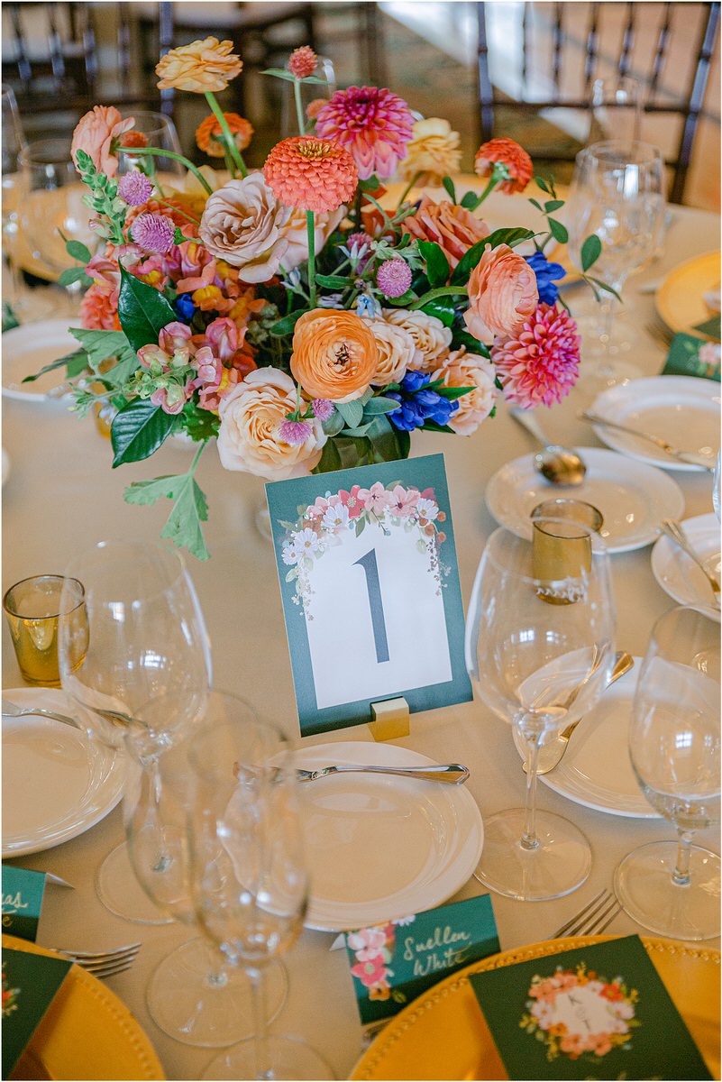 Stunning floral centerpieces by Rachel Campbell Photography