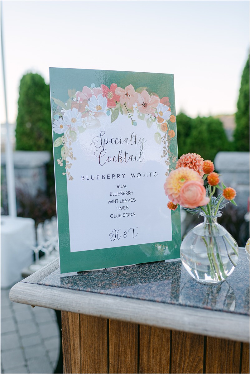 Signature cocktail menu by Rachel Campbell Photography