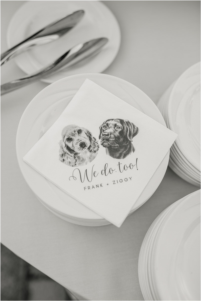 Custom wedding napkins for Rachel Campbell Photography