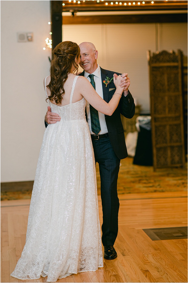 Father and daughter share a dance for Rachel Campbell Photography