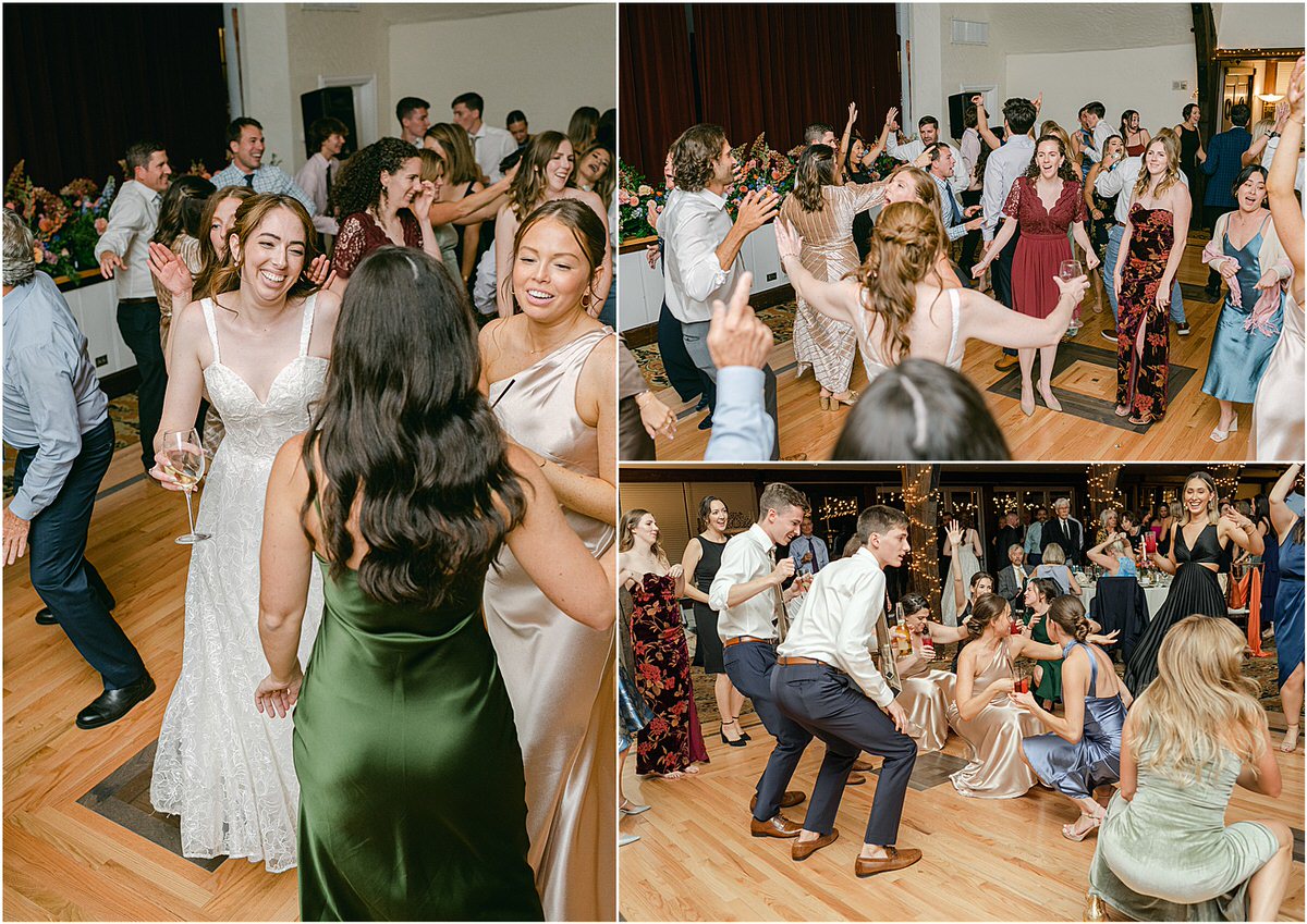 Family and friends dance together for Rachel Campbell Photography