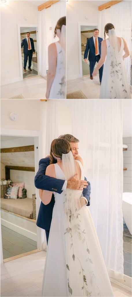 Father sees daughter at Beech Ridge Barn