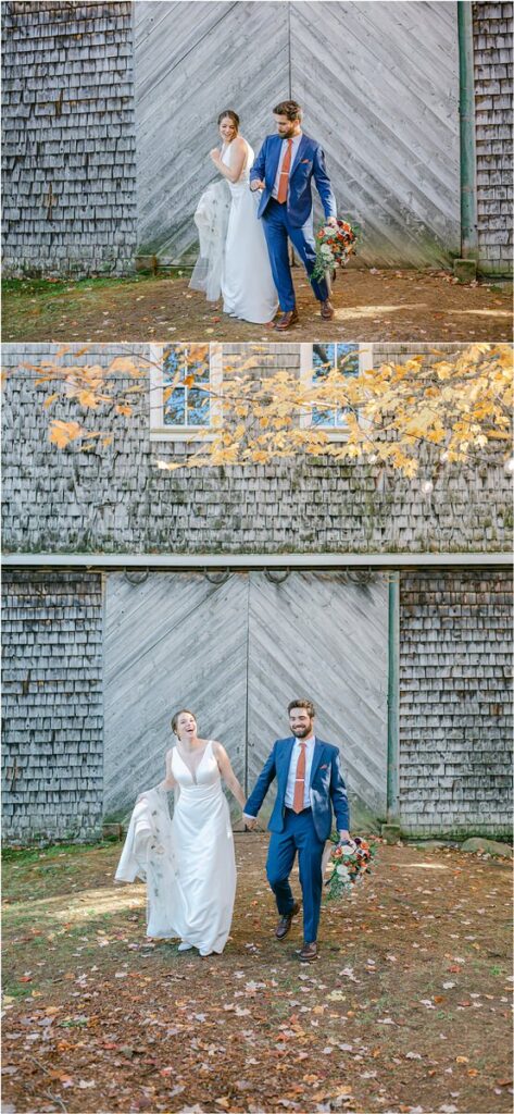 Bride and groom stand together for Rachel Campbell Photographyhel Cam