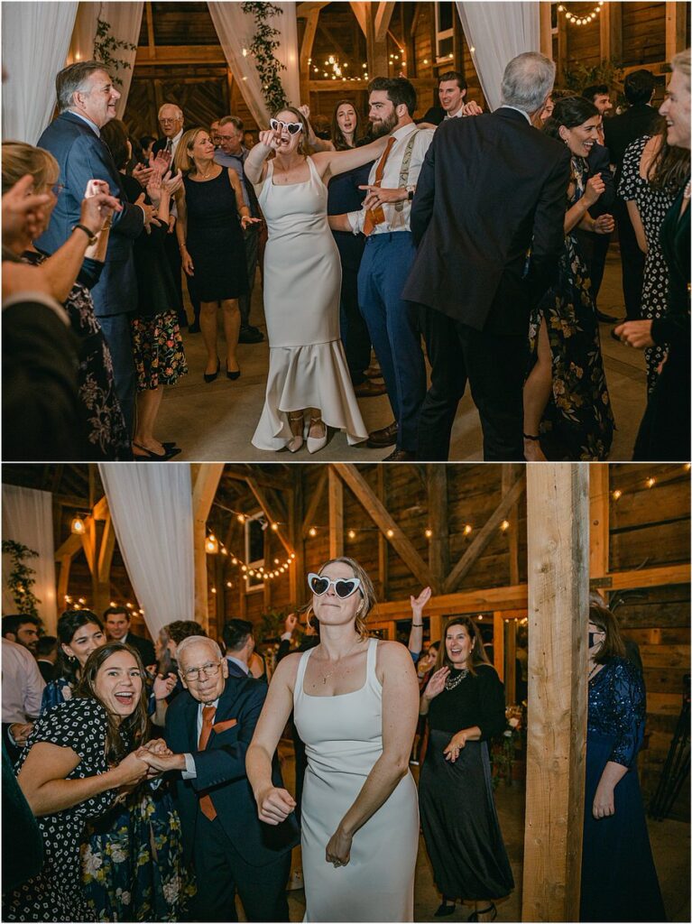 Couple dance with family and friends for Rachel Campbell Photographyhel Cam