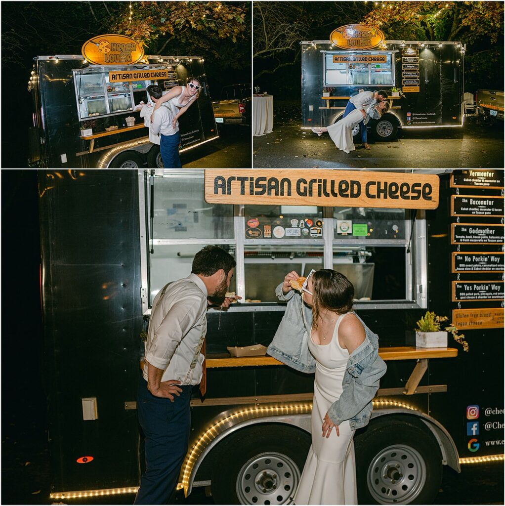 Couple enjoy a late night snack for Rachel Campbell Photographyhel Cam