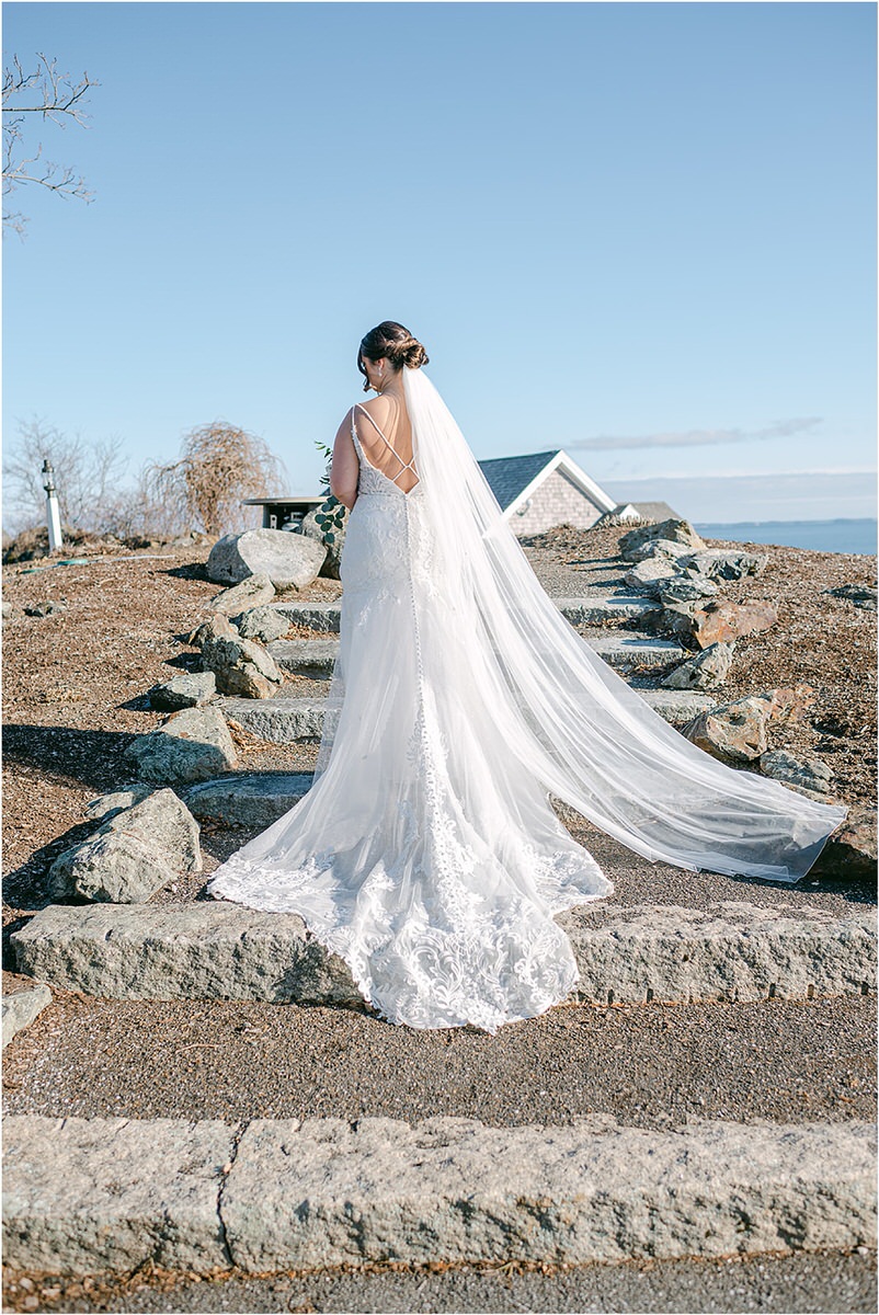Beautiful bridal gown for wedding at Samoset Resort