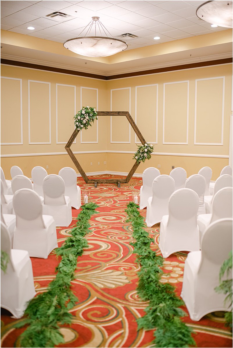 Wedding ceremony site for wedding at Samoset Resort