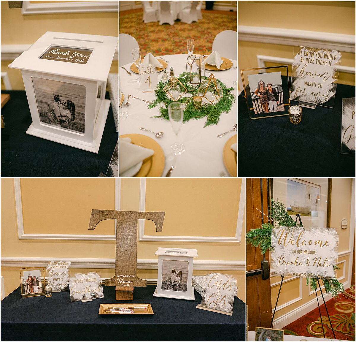 Wedding day ceremony details at Samoset Resort