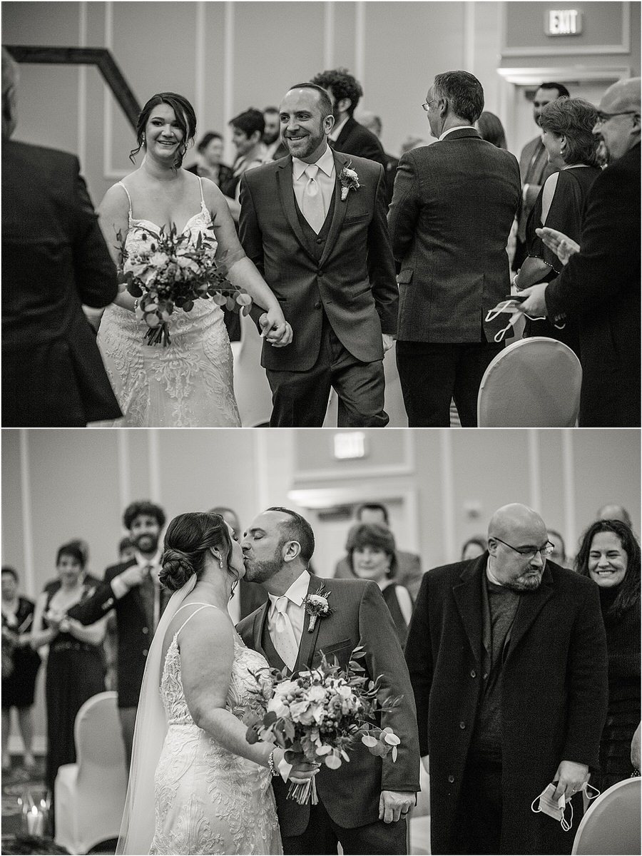 Bride and groom share a happy moment at Samoset Resort