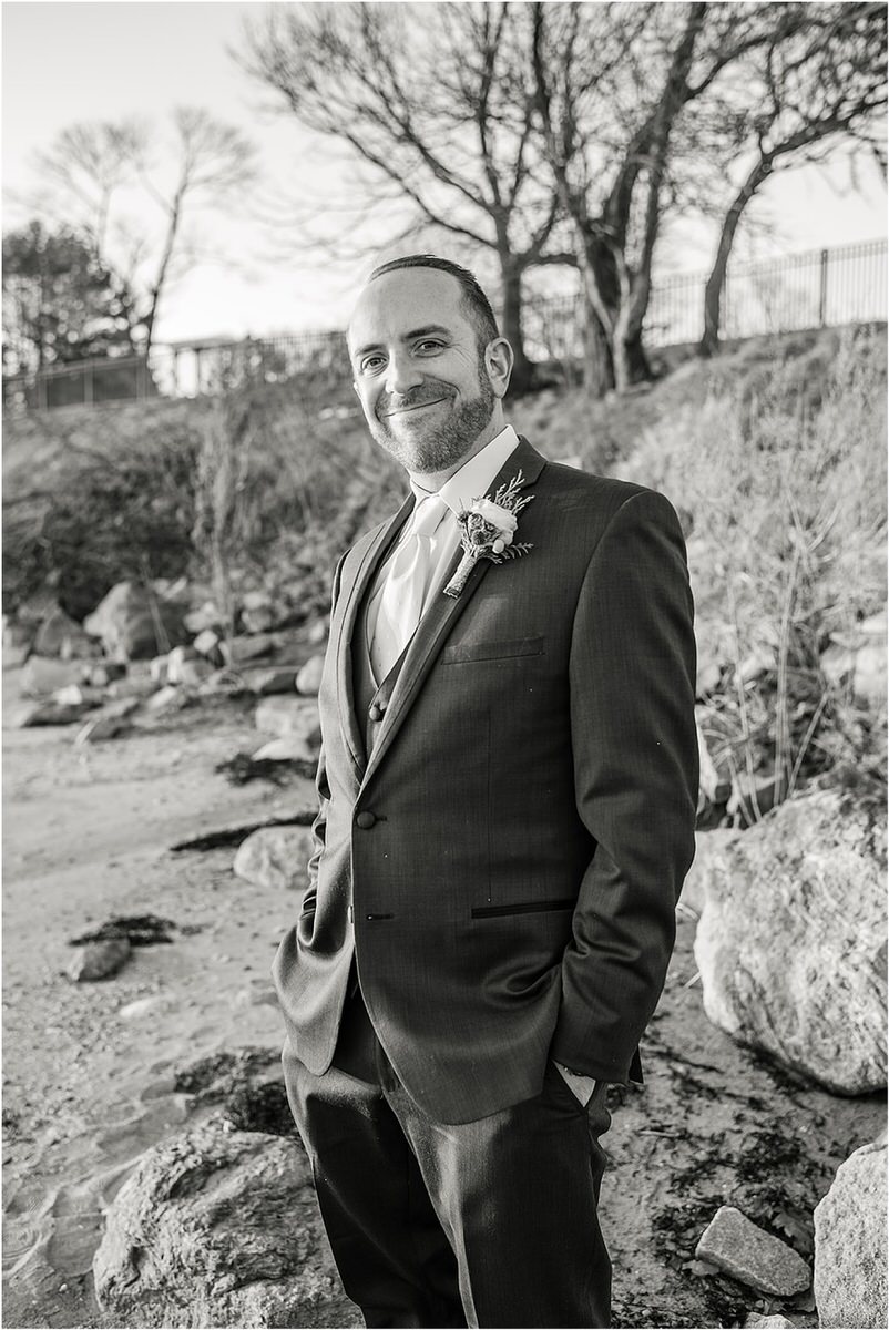 Groom smiles big by Rachel Campbell Photography