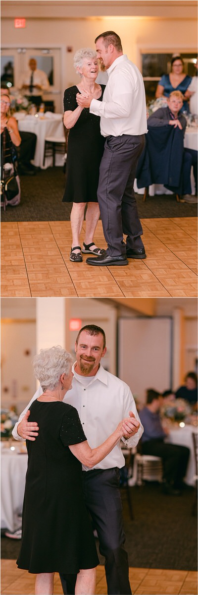 Groom dances with family got Rachel Campbell Photography