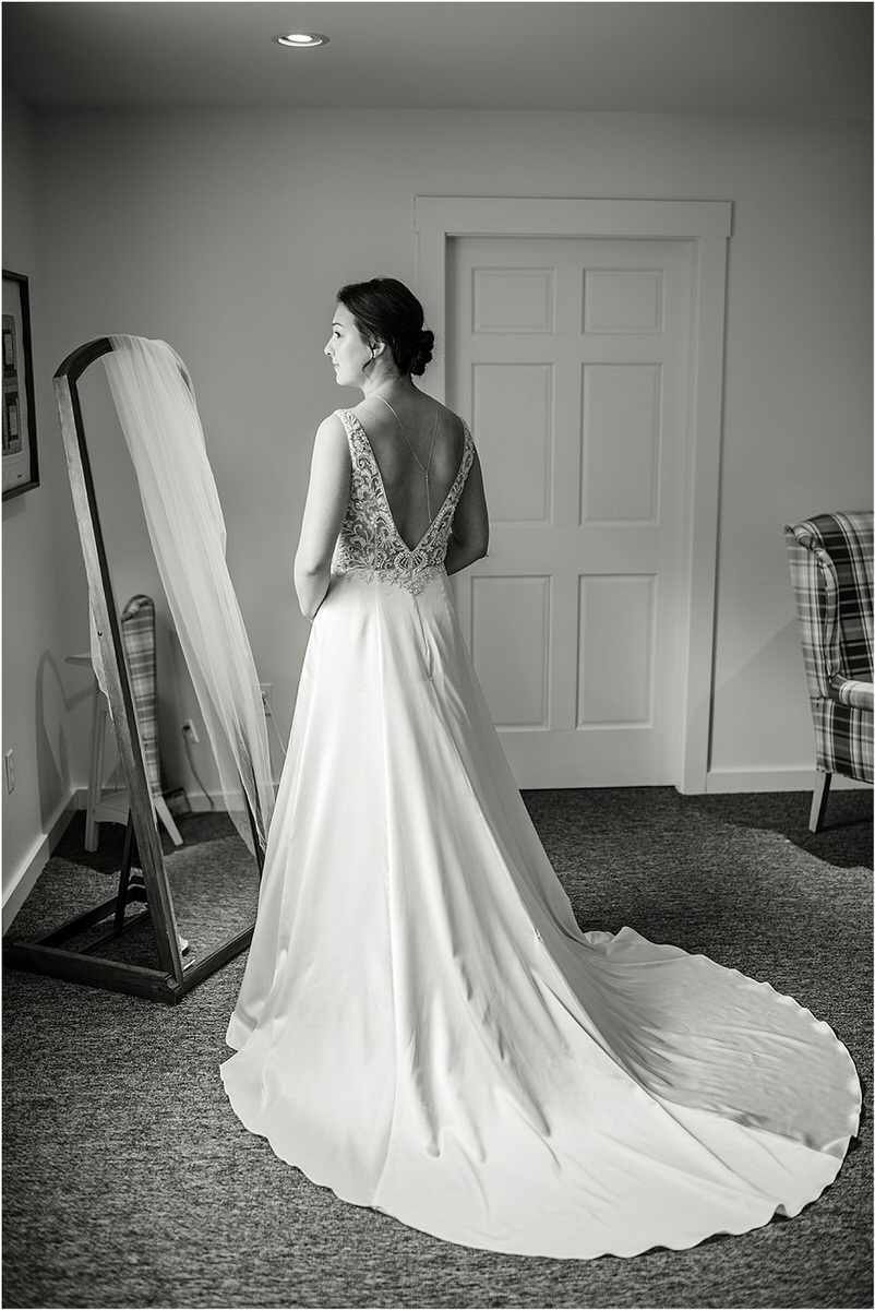 Beautiful bridal gown for wedding at The 1812 Farm