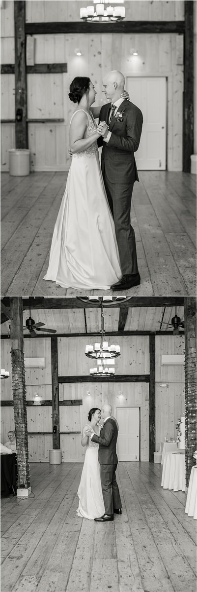Bride and groom share their first dance for New England Wedding Photographer