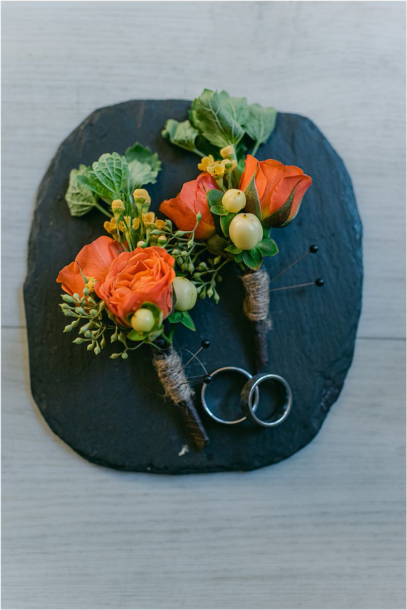 Gorgeous wedding boutonnieres for Rachel Campbell Photography