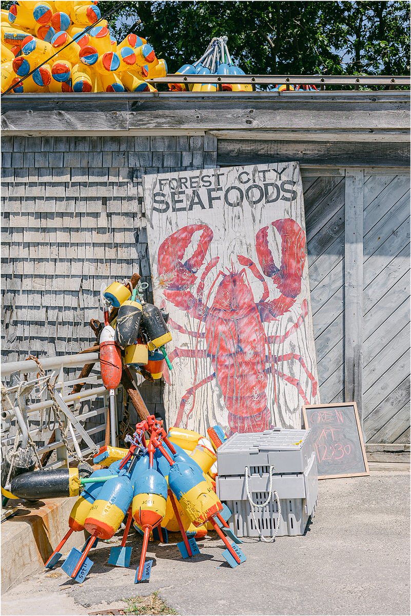 Seaside decor before a wedding at Portland's Ocean Gateway