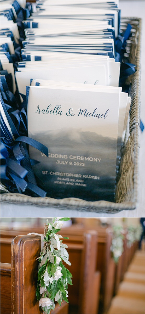 Wedding day details for wedding at Portland's Ocean Gateway
