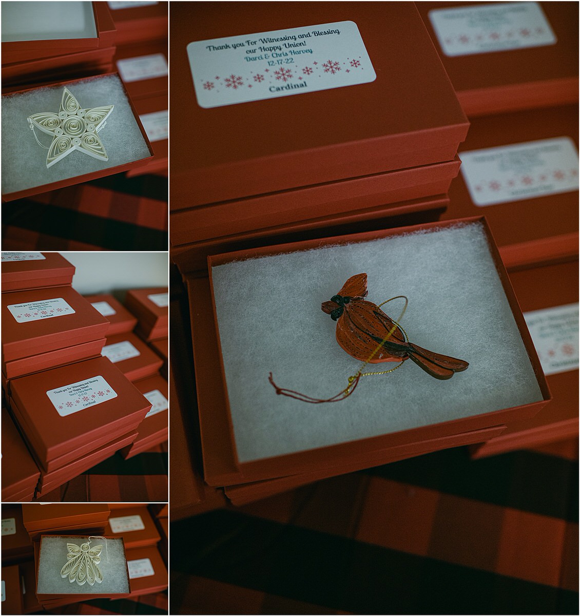 Custom Christmas ornaments at The Strand Theatre