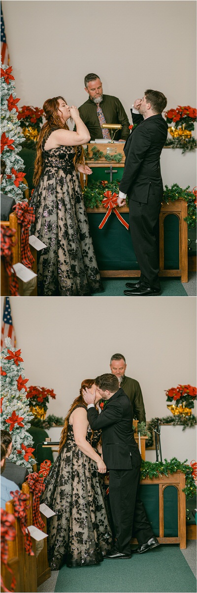 Couple share a kiss at The Strand Theatre