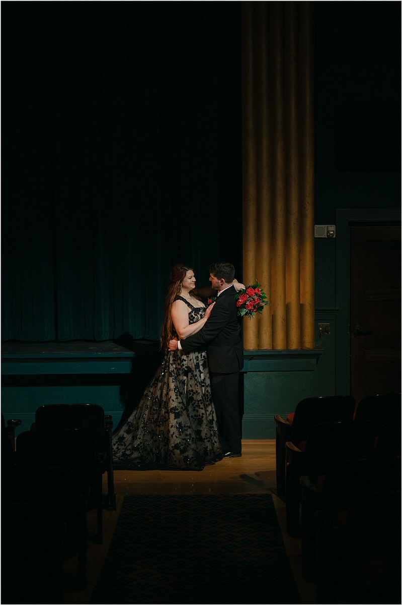Couple share a tender moment together at The Strand Theatre