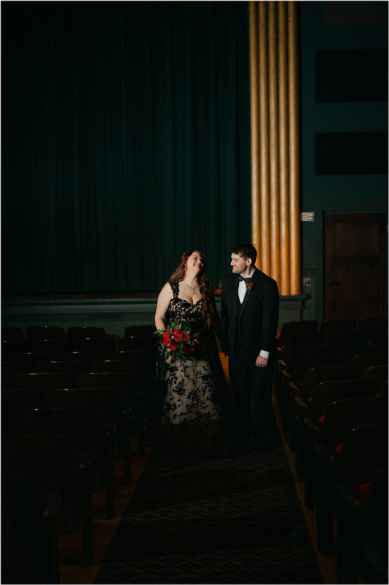 Couple walk together at The Strand Theatre
