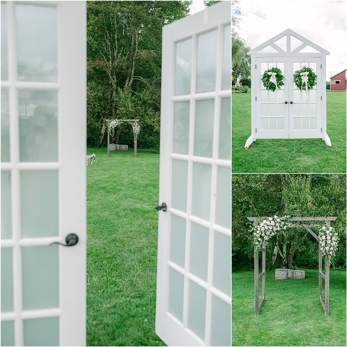 Ceremony set up at Harmony Hill Farm