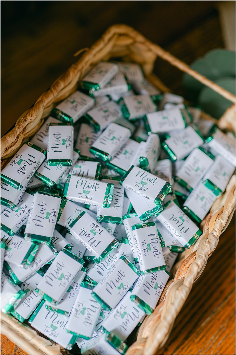 Wedding favors at Harmony Hill Farm