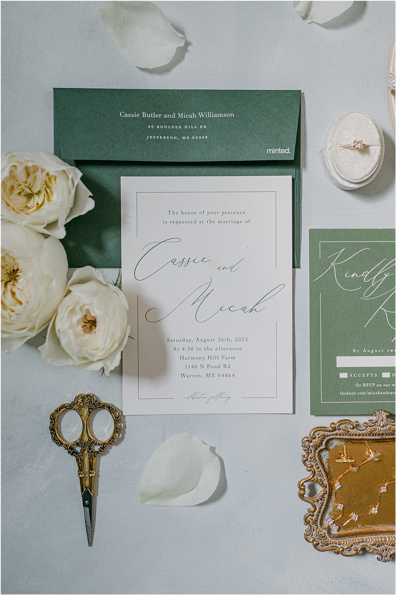 Wedding invitation suite by Rachel Campbell Photography