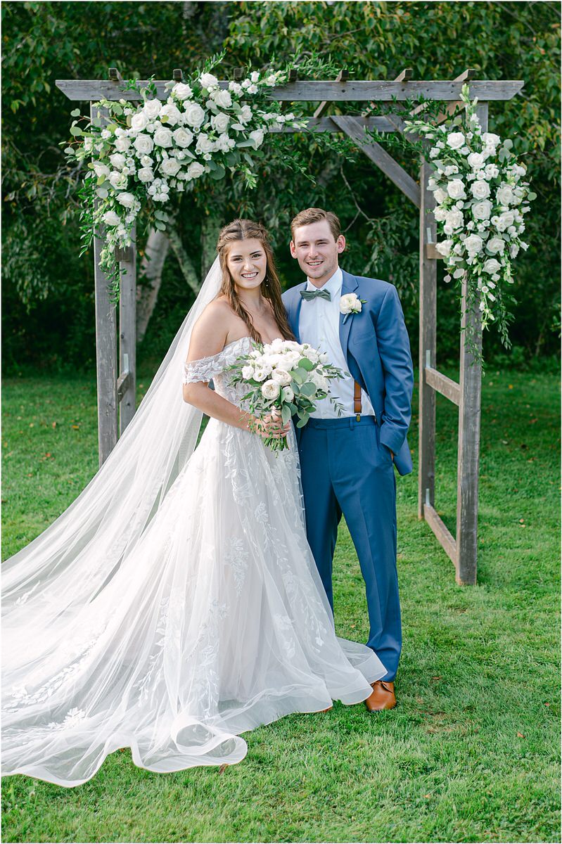Bride and groom hold eachother close for Rachel Campbell Photography