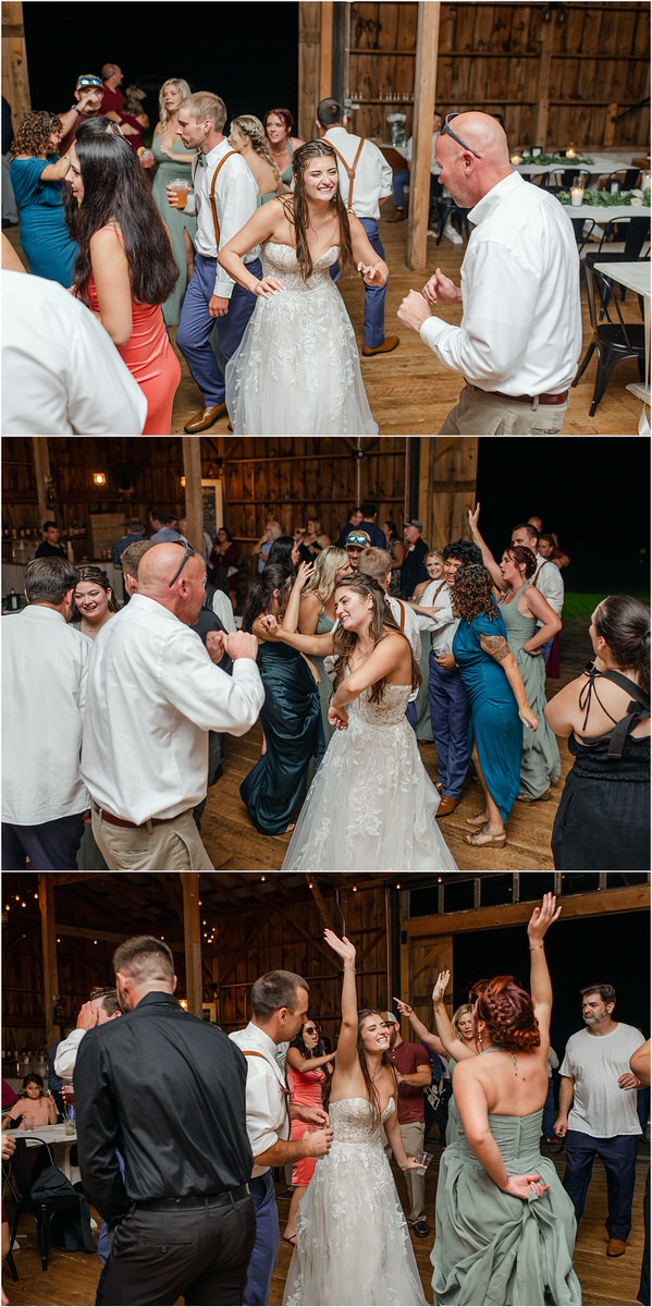 couple dane on the dancefloor at Harmony Hill Farm