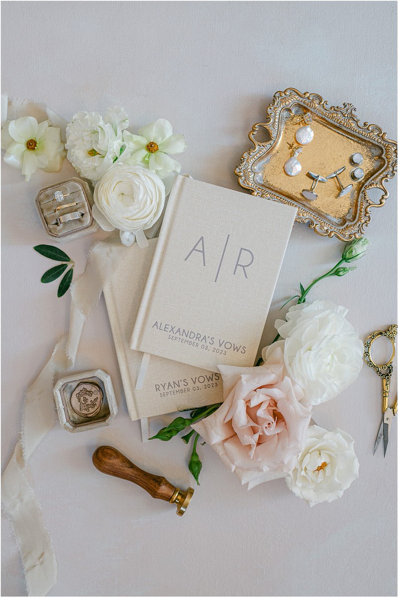 Wedding day details at The Red Barn at Outlook Farm