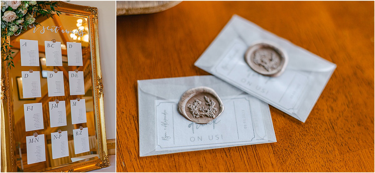 Custom wedding seating chart by Rachel Campbell Photography